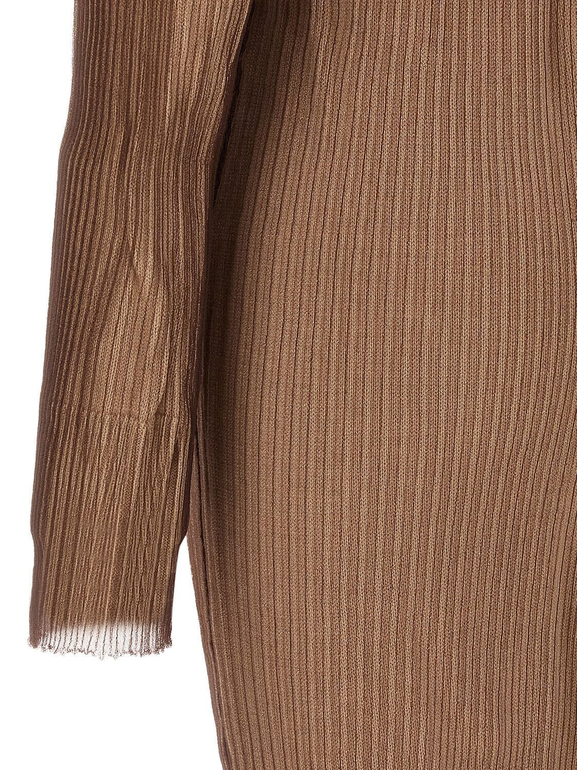 Платье с двойным слоем «Trapped» MM6 Maison Margiela, бежевый — фото 4