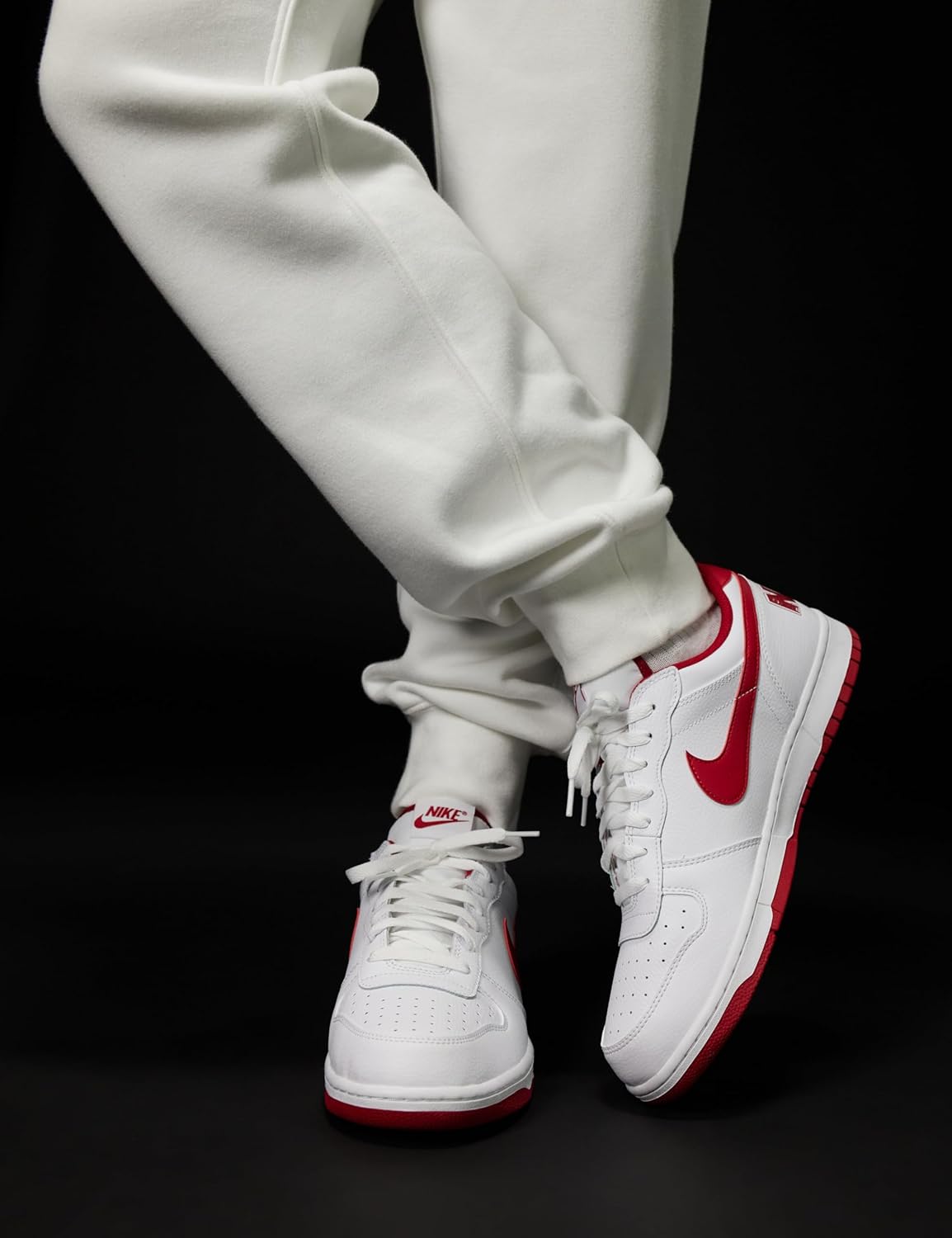 Мужские кроссовки Nike Big Low, белый/красный — фото 2