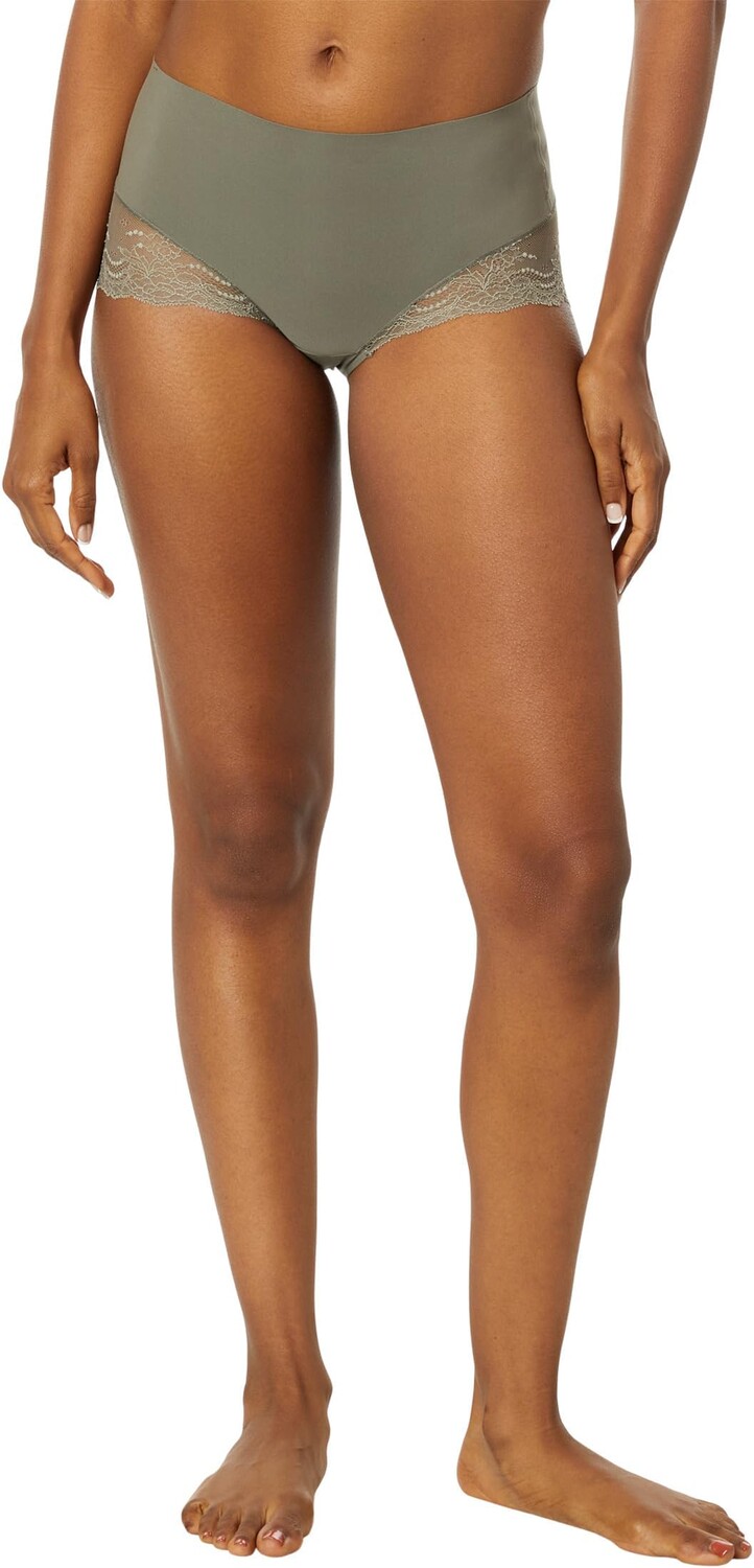 

SPANX Корректирующее белье для женщин Undie-Tectable Кружевные трусики Hi-Hipster, цвет Dusty Olive
