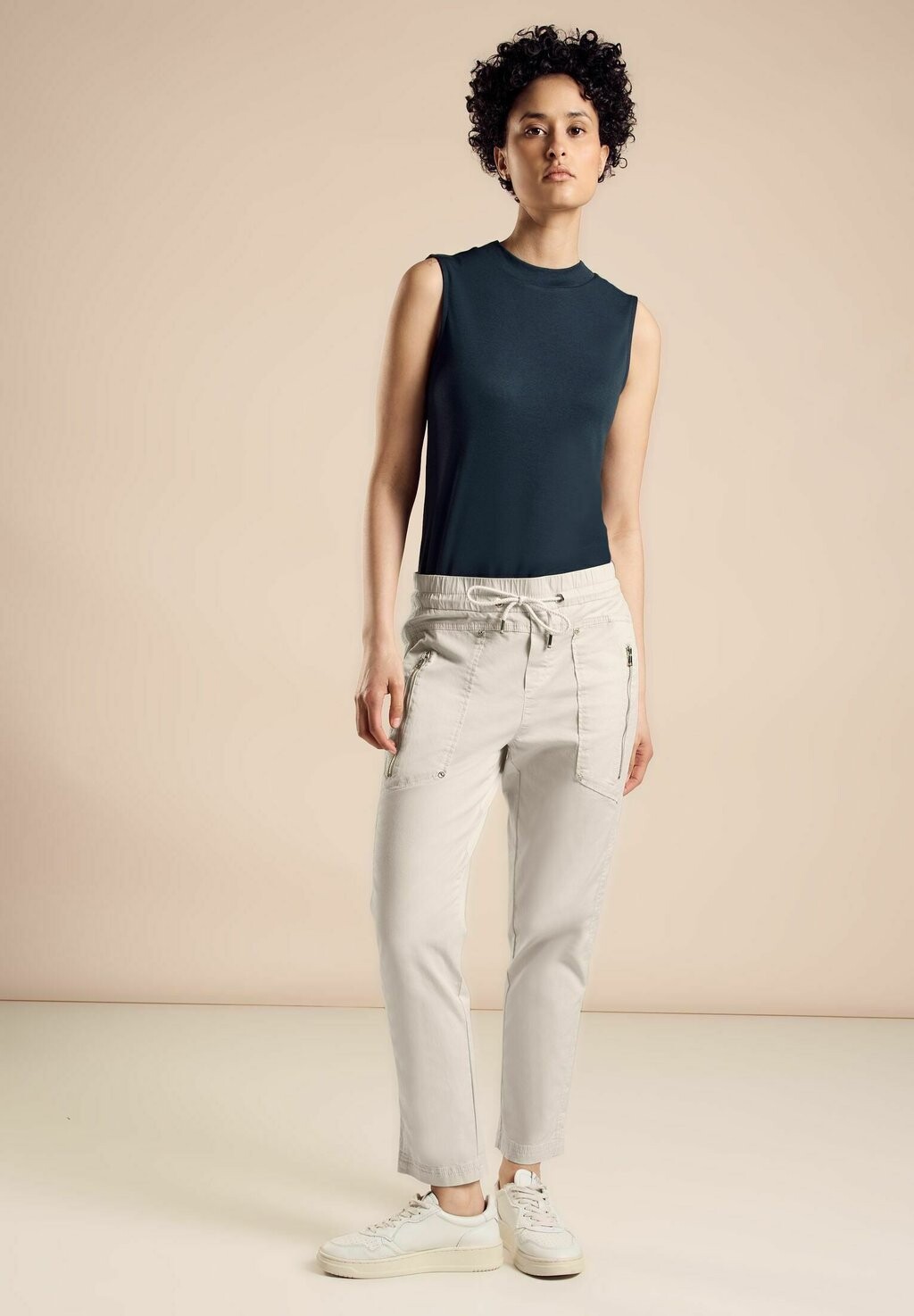 

Брюки MIT ZIPPER Street One, цвет Mottled Beige