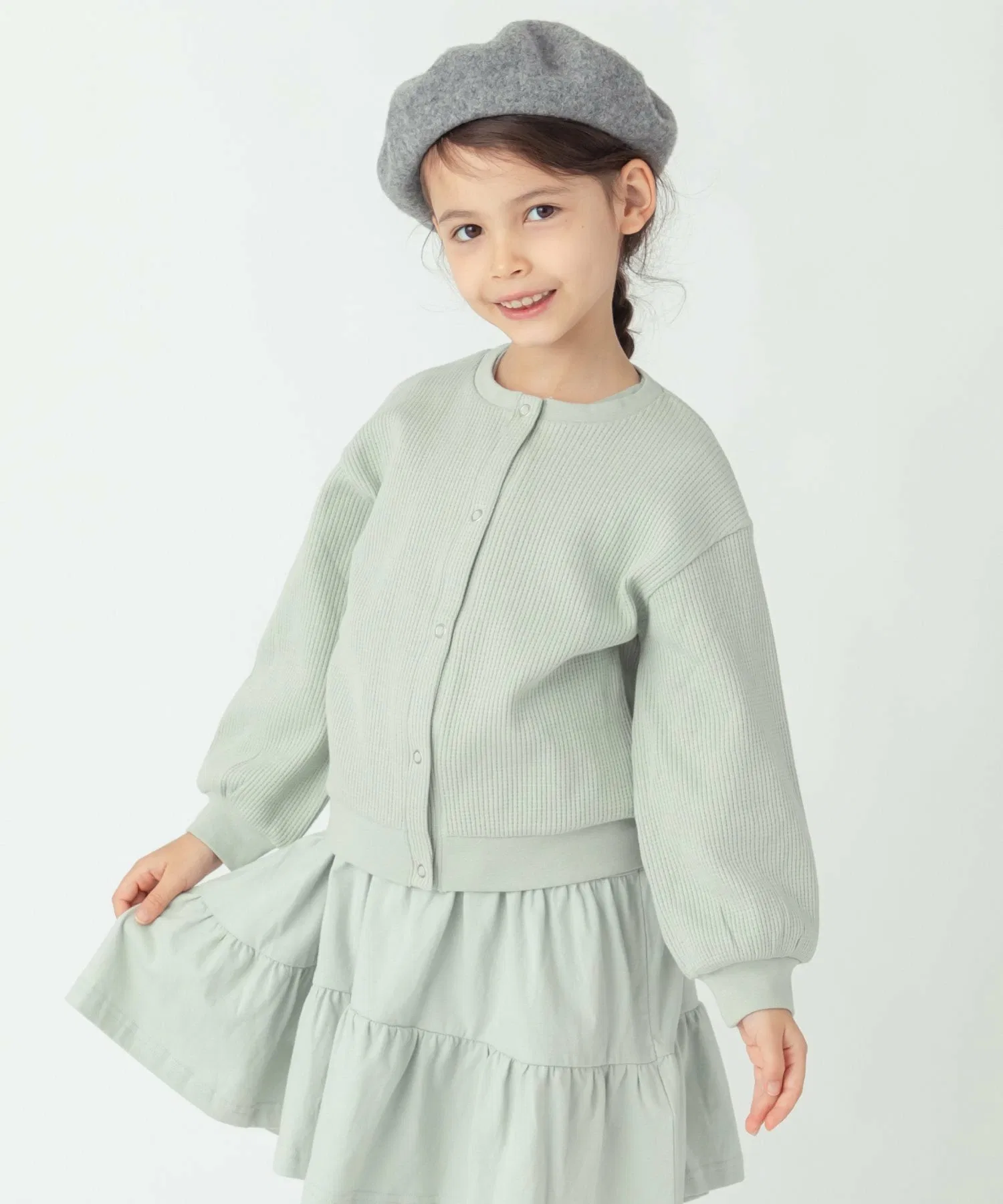 Вафельный кардиган Ever Closet, Pale green