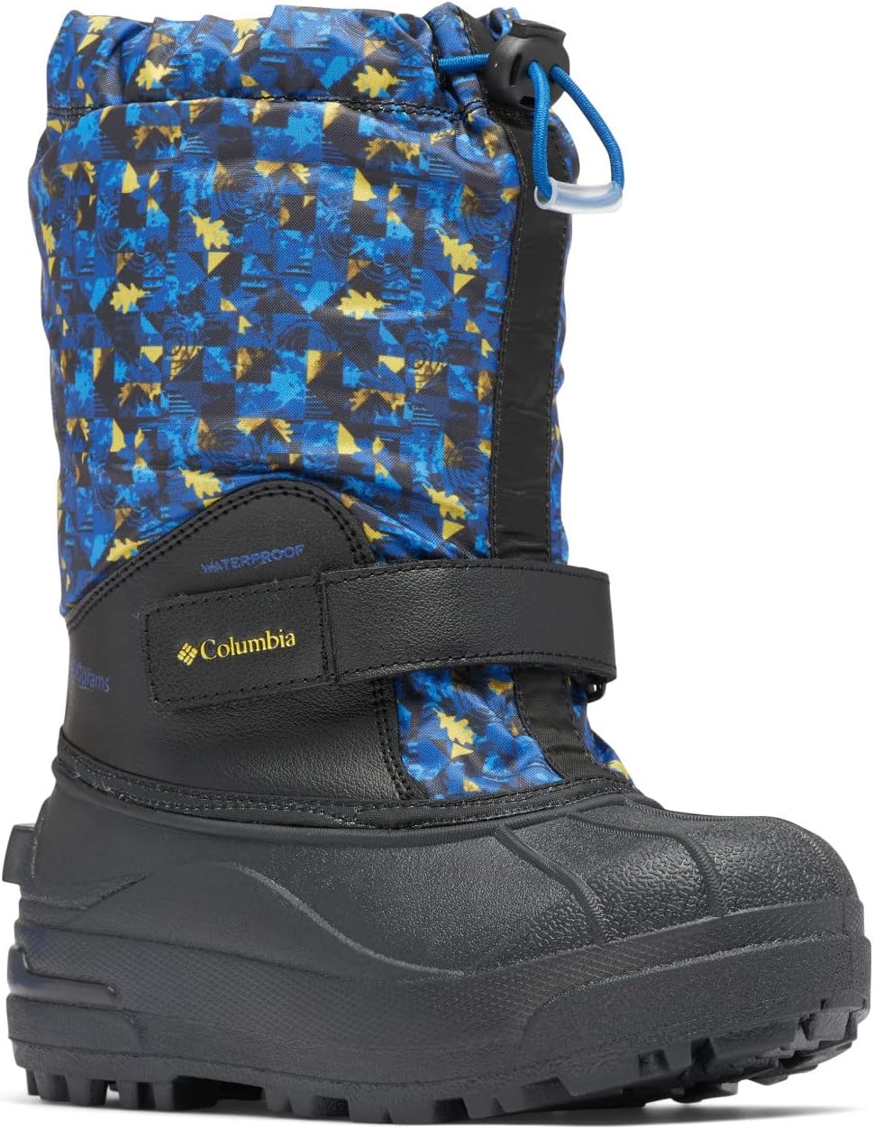 

Columbia Unisex-Child Powderbug Forty Print зимние ботинки, Black/Laser Lemon