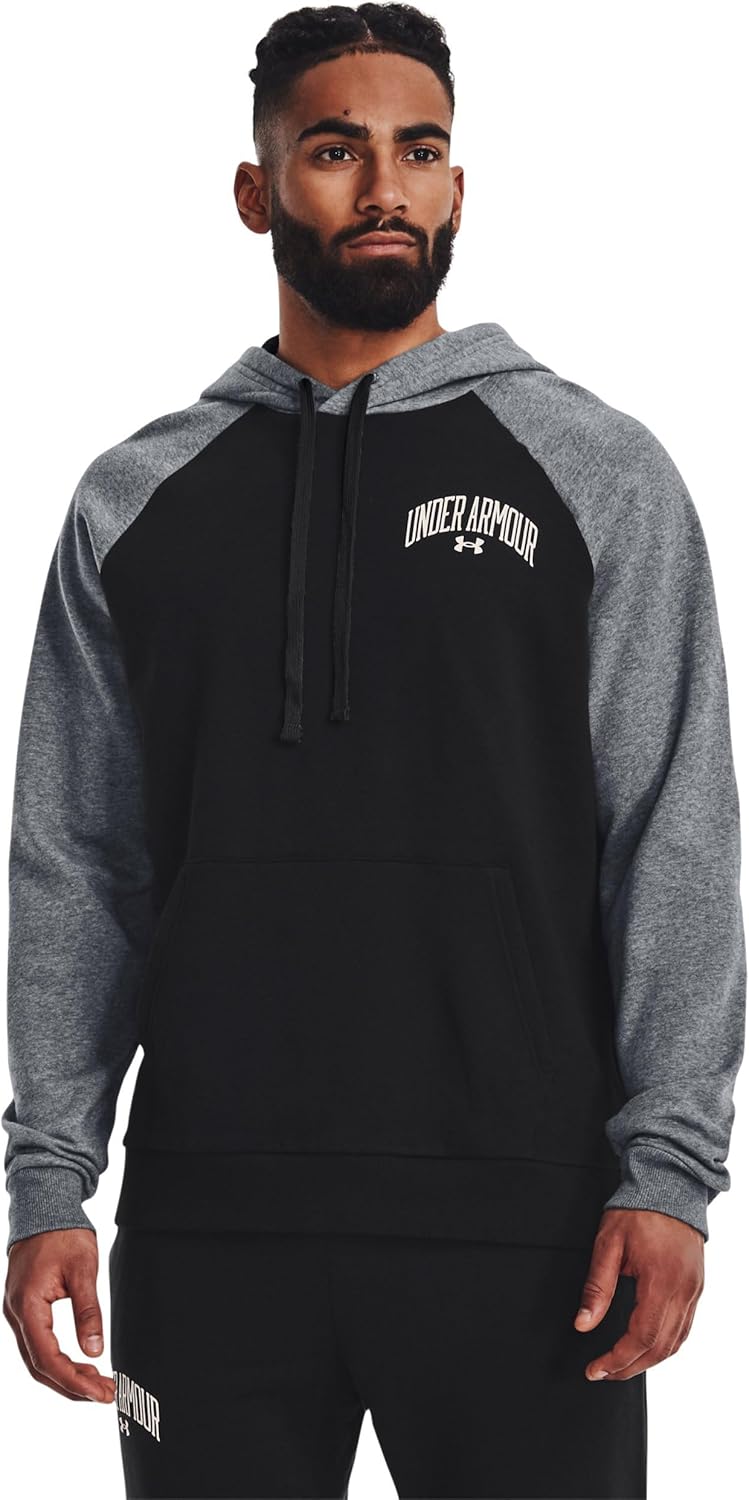 

Толстовка Under Armour Rival Wordmark Colorblock, (001) Black/Pitch Gray Light Heather/Onyx White