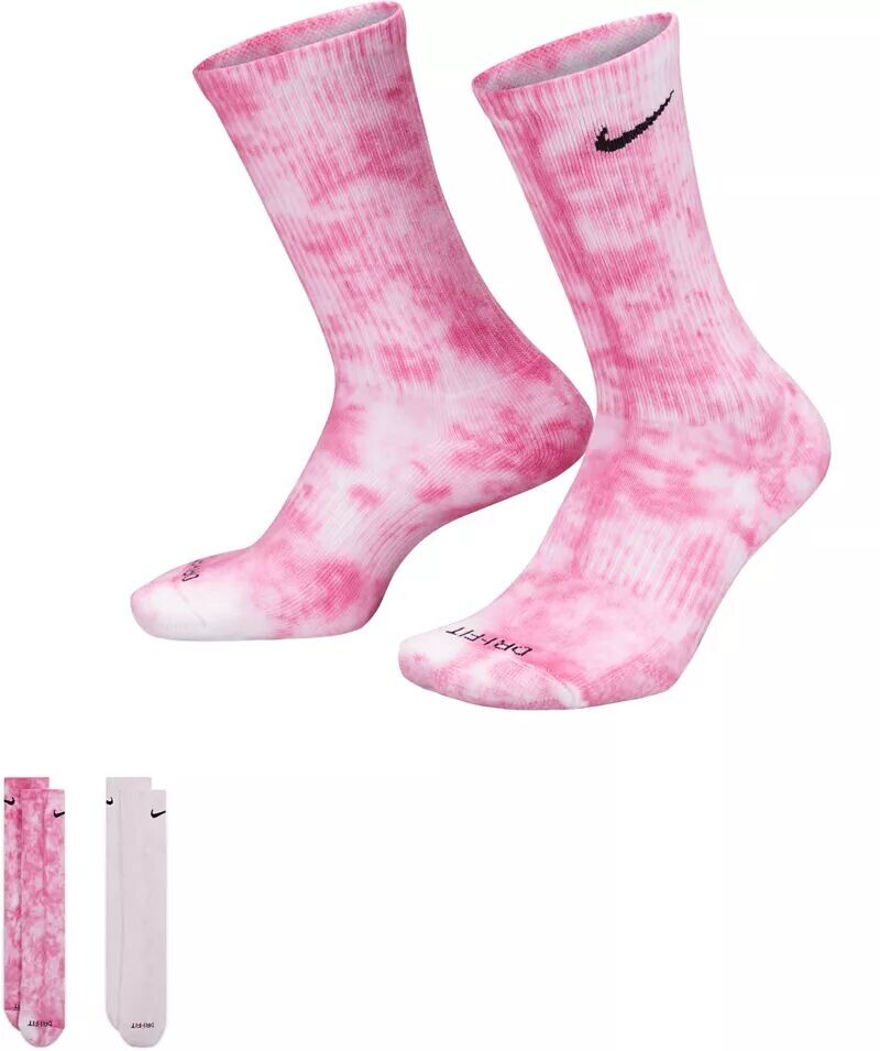 

Носки Nike Everyday Plus с мягкой подкладкой Tie-Dye — 2 шт., розовый