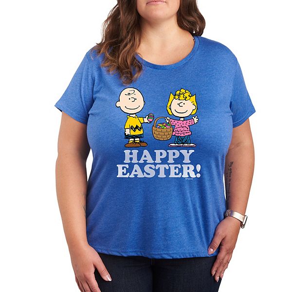 

Футболка с принтом Plus peanuts happy easter Licensed Character, Heather Royal Blue, Синий, Футболка с принтом Plus peanuts happy easter Licensed Character, Heather Royal Blue