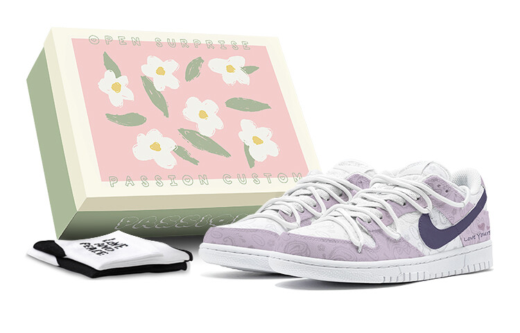 

Кроссовки Nike Dunk Skateboarding Shoes Women's Low-top Purple/white, светло-фиолетовый