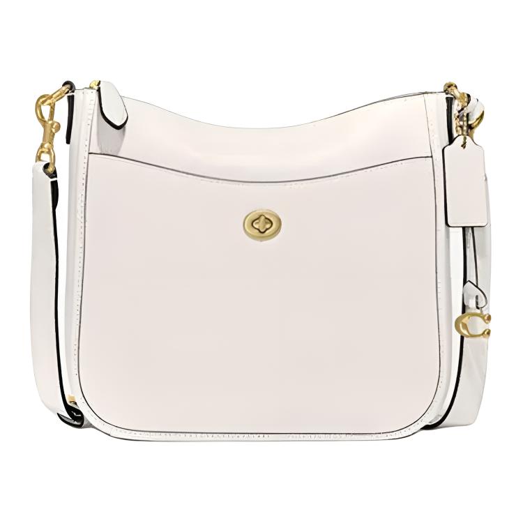 

COACH Сумка через плечо из галечной кожи, большая женская белая