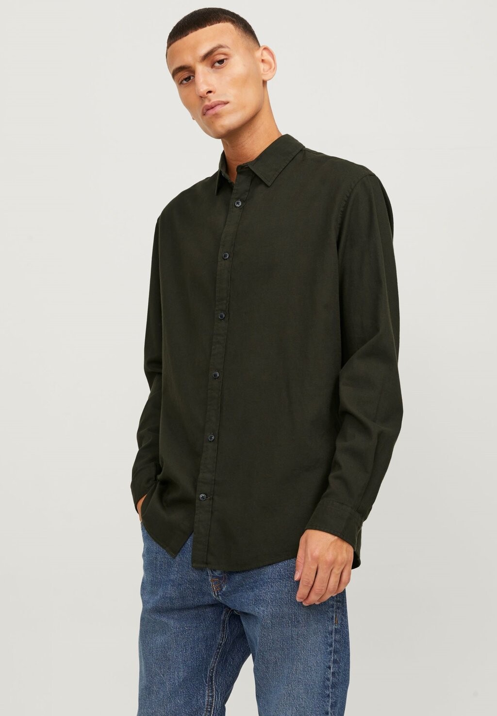 

Рубашка JEGINGHAM Jack & Jones, оливковый