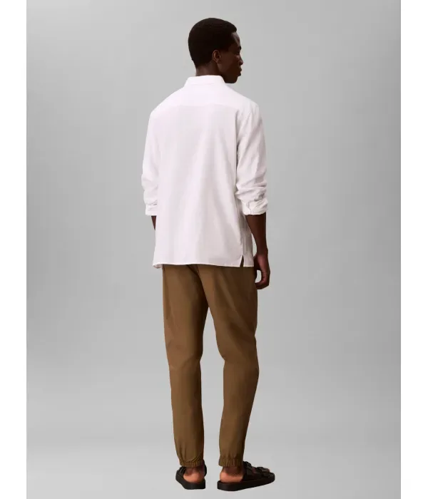 Брюки slim fit Calvin Klein, хаки — фото 3