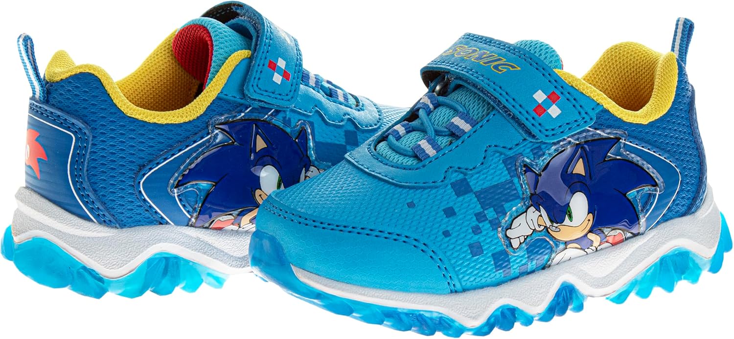 Кроссовки Josmo Kids Sonic the Hedgehog с подсветкой LED (для малышей/детей младшего возраста), синий/желтый — фото 4