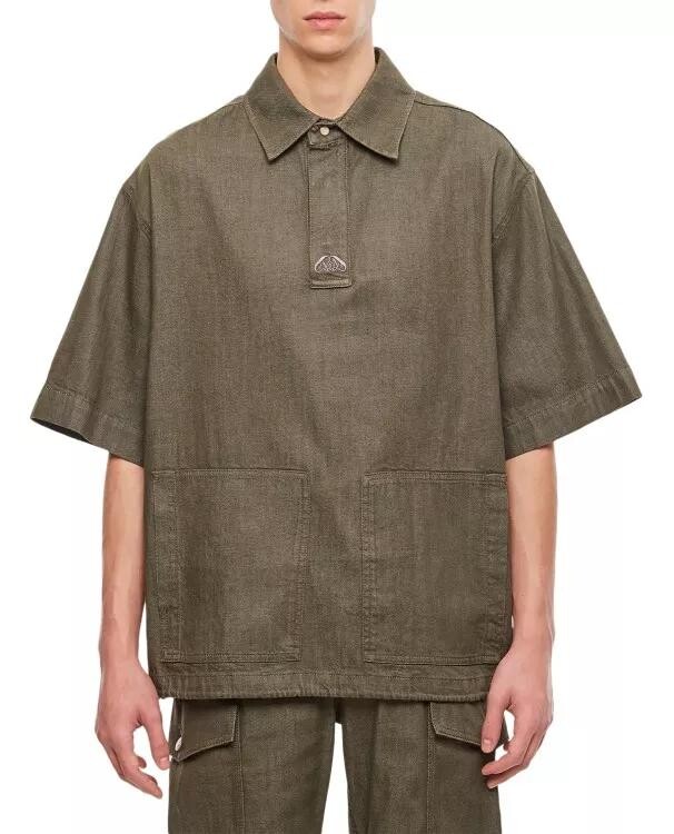 

Джинсовая хлопковая рубашка Alexander Mcqueen, серый