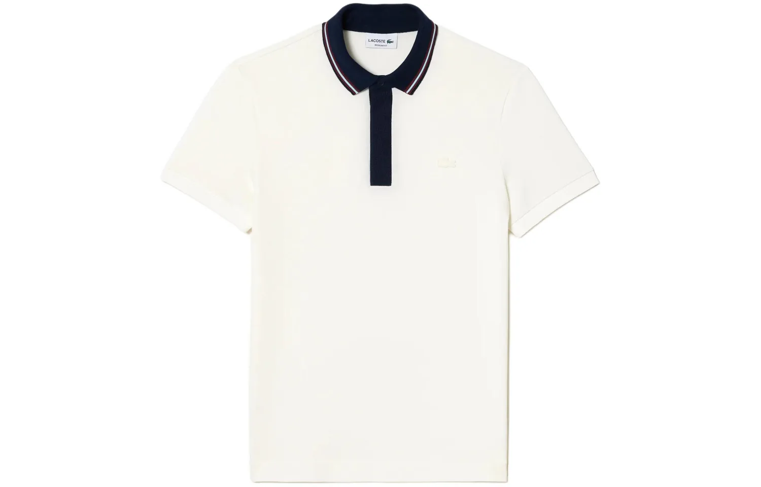 LACOSTE Мужская поло белого цвета — фото 3