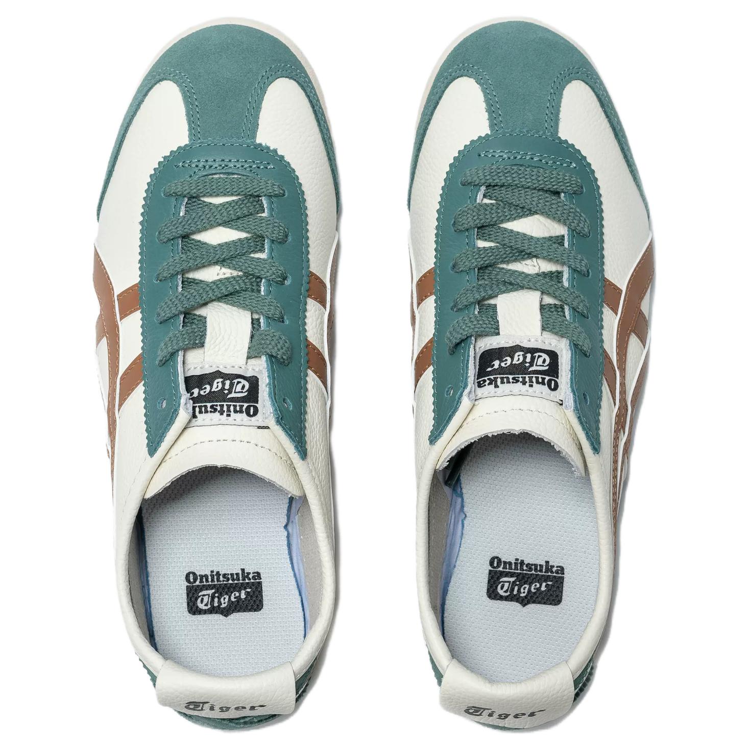 Onitsuka Tiger Мексика 66 'Крем Зеленый Апельсин' - Бежевый/Сине-Зеленый/Коричневый, цвет Beige/Blue Green/Brown — фото 3