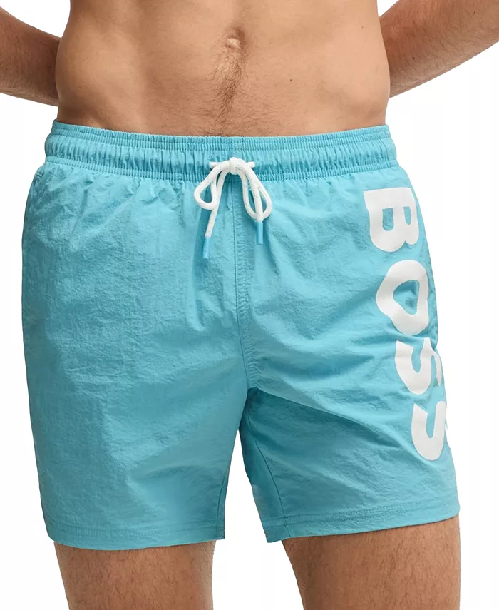 

Мужские плавки с контрастным логотипом Hugo Boss, синий