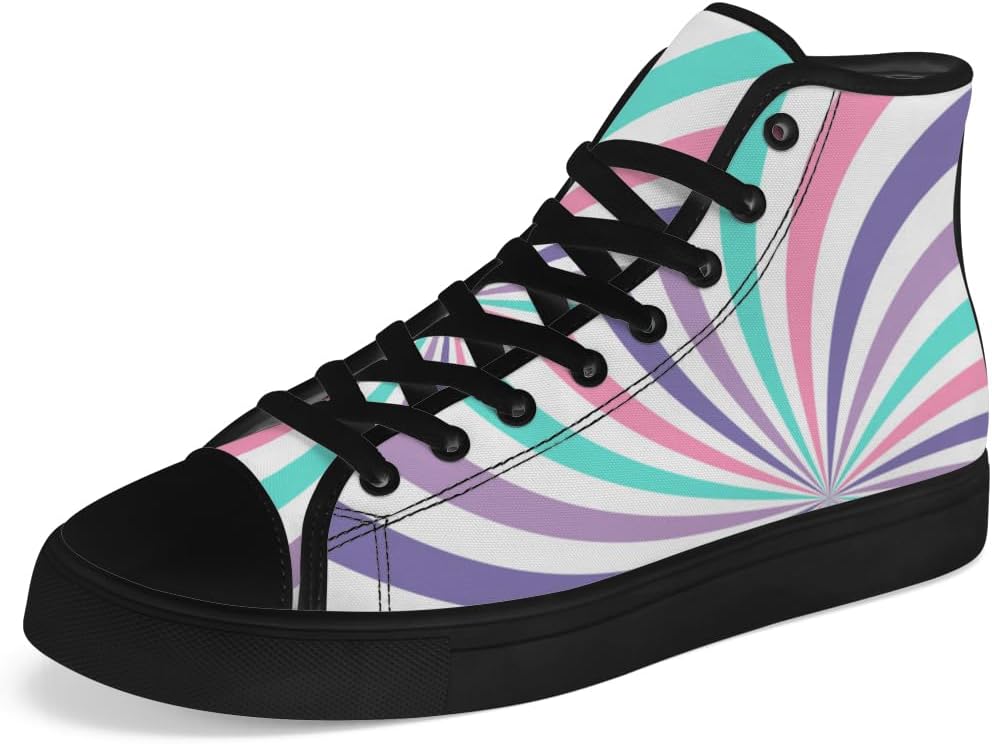 

Кеды на высокой подошве chebing Psychedelic для мужчин и женщин, с полосками, шнуровкой, повседневные кроссовки, синий/фиолетовый