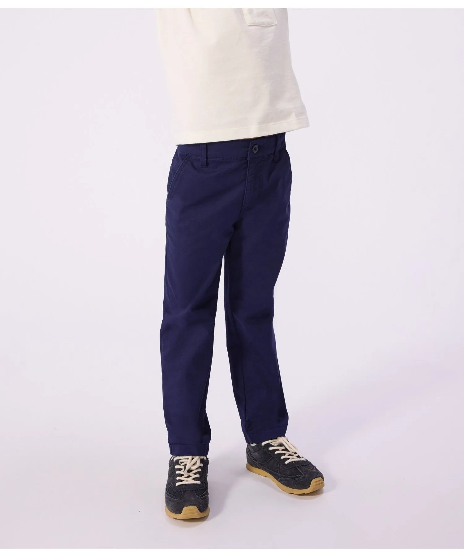 Штаны для детей из смесовой ткани PETIT BATEAU синие — фото 2