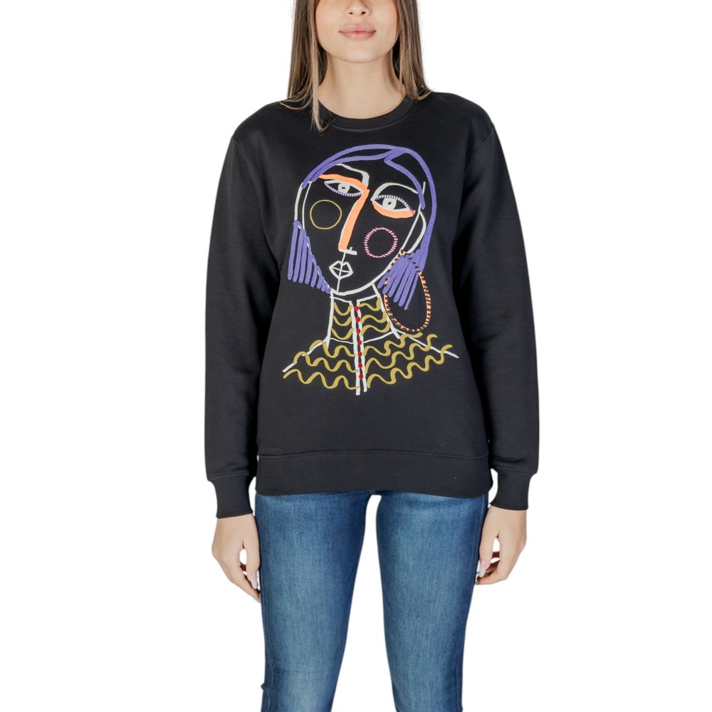 

Черный хлопковый свитер Desigual