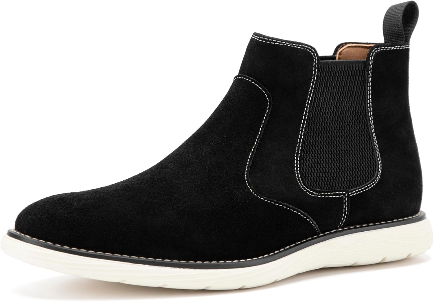 

Мужские замшевые ботинки JITAI Chelsea на щиколотку - повседневные эластичные ботинки для мужчин - стильные ботинки Chelsea - классические мужские ботинки, черный