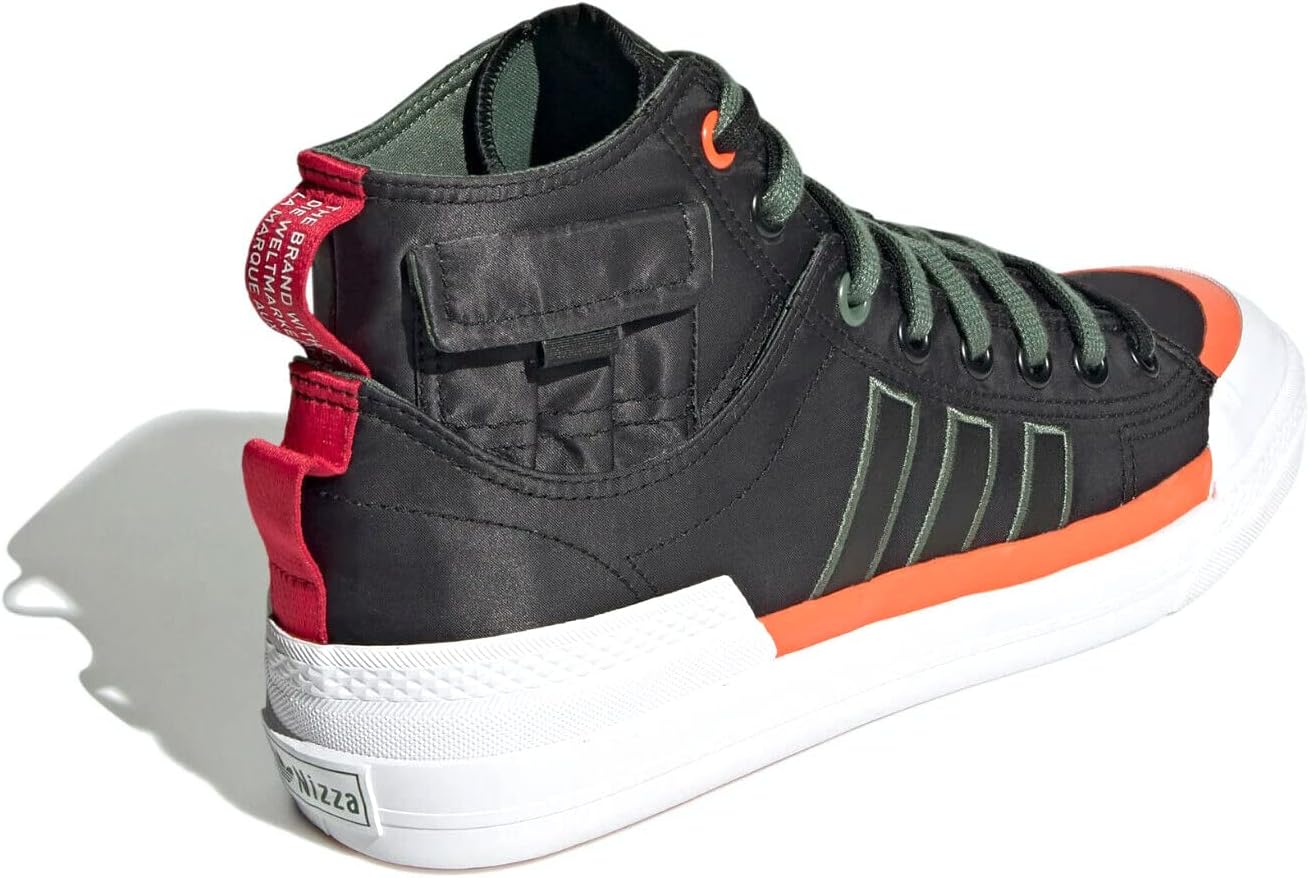 Кроссовки adidas Originals Nizza Hi RF для мужчин, черный/оливковый — фото 4