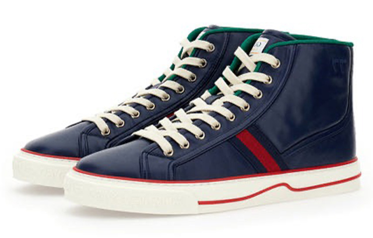 

Кроссовки GUCCI Skateboard Shoes Men High-Top Blue/White, Серый, Кроссовки GUCCI Skateboard Shoes Men High-Top Blue/White