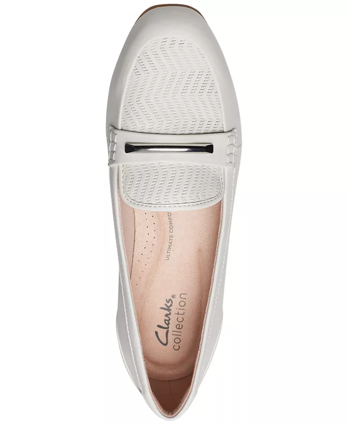 Женские лоферы Juliet Aster без шнуровки Clarks, белый — фото 4