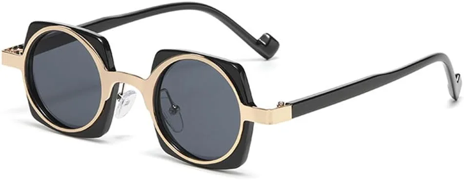 

Женские солнцезащитные очки в тонкой оправе, конфетного цвета, для занятий спортом на открытом воздухе: бега и езды на велосипеде generic, Golden Black Gray