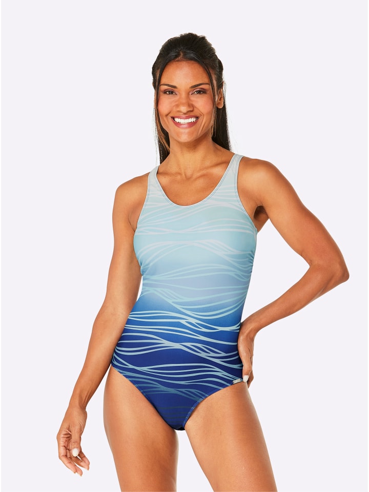 

WITT WEIDEN Купальник бирюзово-голубого цвета с принтом