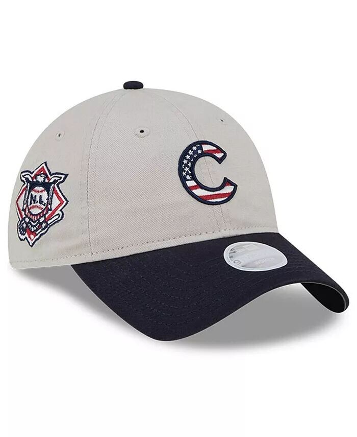 

Женская черная регулируемая кепка Chicago Cubs 2024 Четвертое июля 9TWENTY New Era, черный