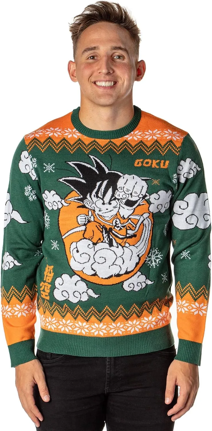 

Свитер мужской Dragon Ball Z с принтом Kid Goku на облаке Nimbus Bioworld