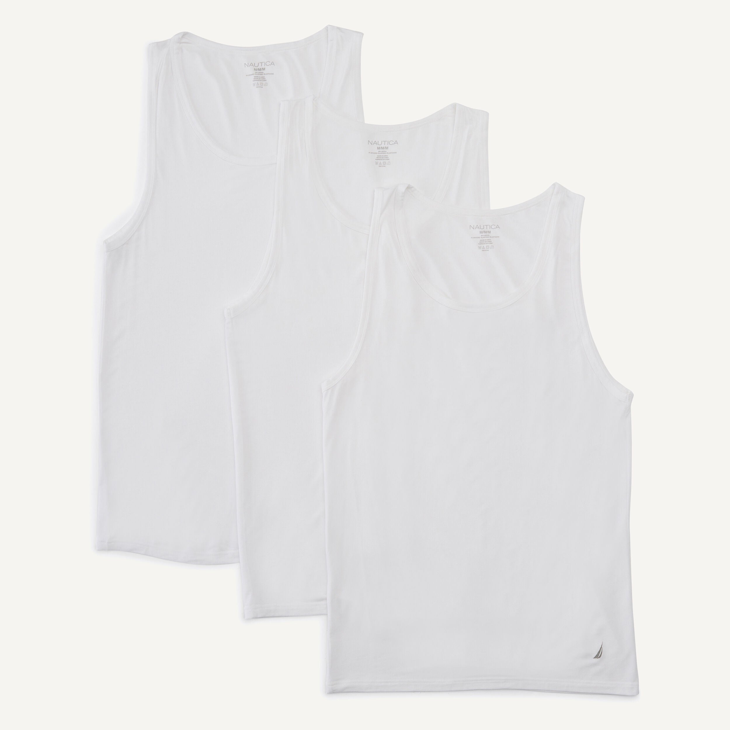 

Мужская майка Nautica, 3 шт, цвет tin grey