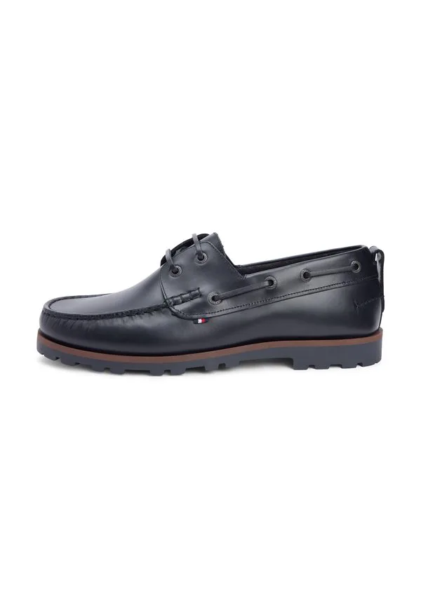 Легкие лодочные туфли с кожаными шипами Tommy Hilfiger, Black