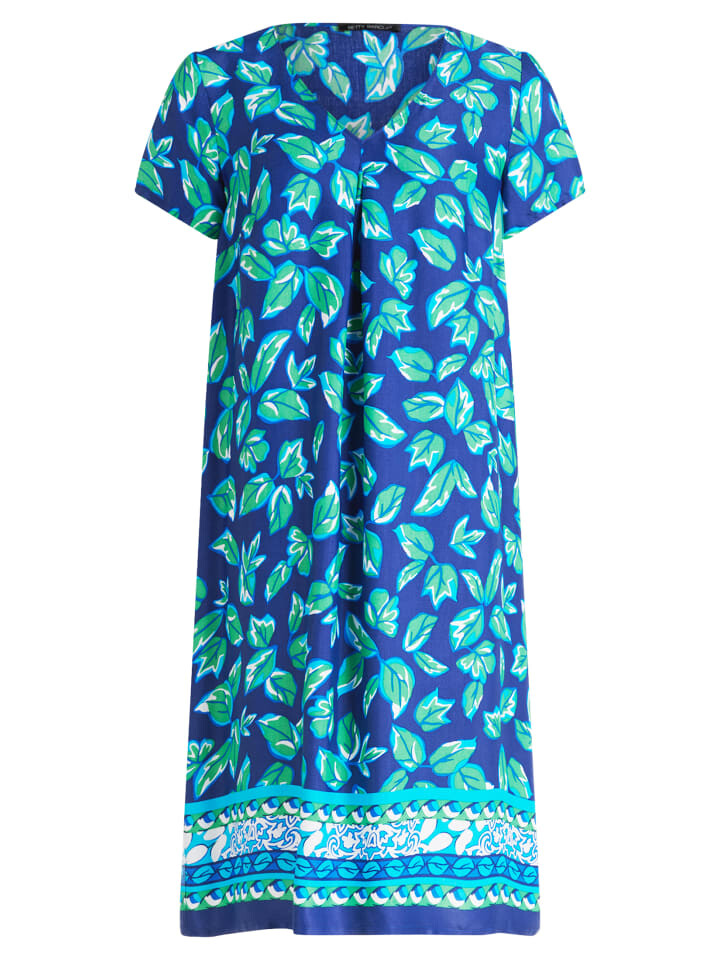 

Короткое платье Betty Barclay Sommerkleid mit V-Ausschnitt, цвет Blau/Grün