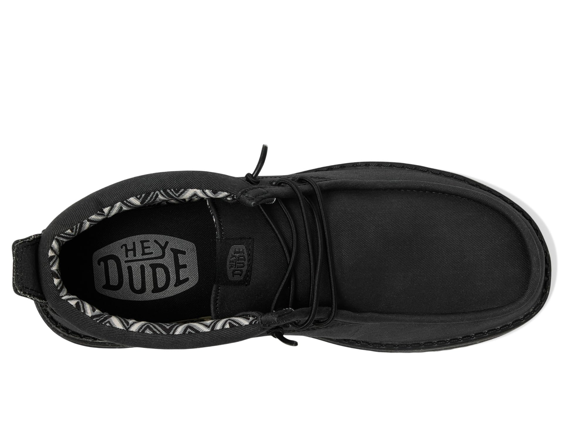 Туфли Hey Dude Wally Mid Stretch Canvas, черный — фото 2