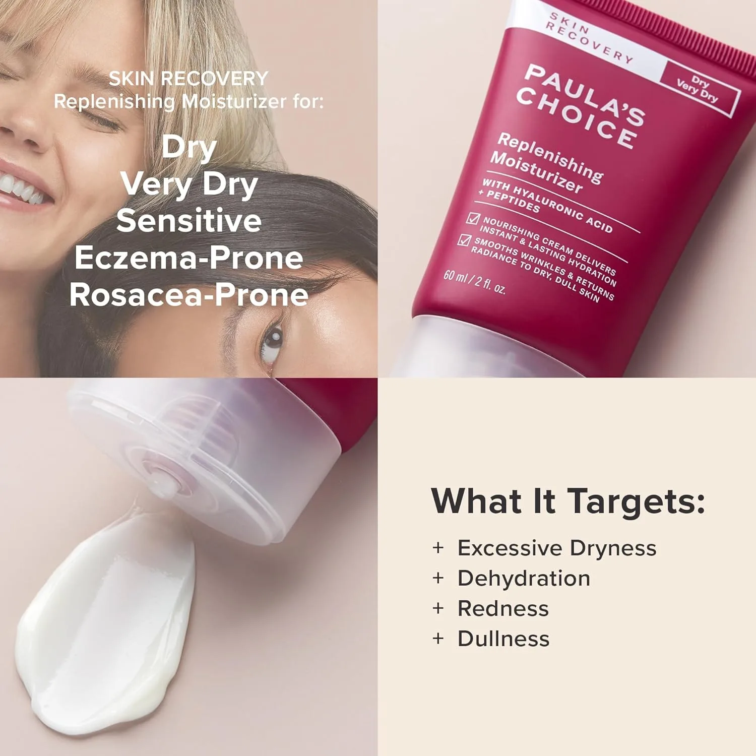 Крем для лица SPF PAULA'S CHOICE SKIN RECOVERY Replenishing Face Moisturizer Cream, ежедневный увлажняющий с — фото 4