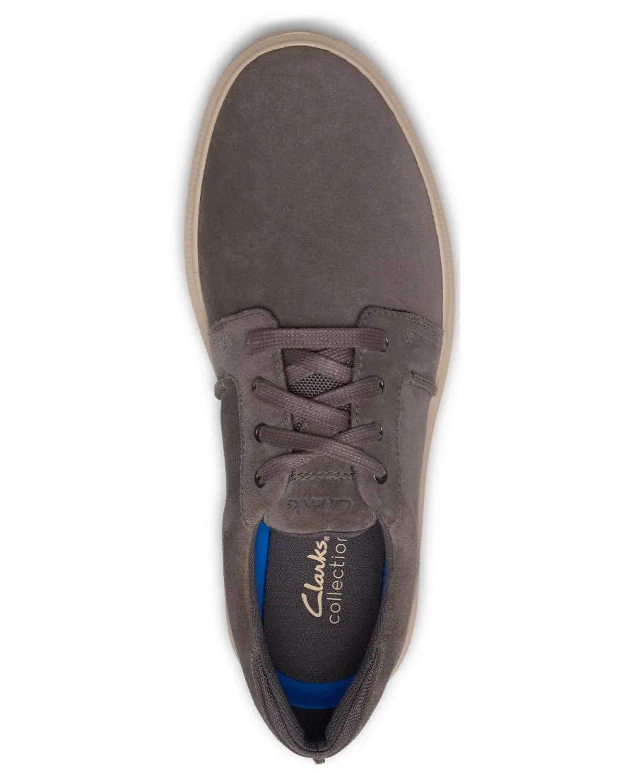 Мужские туфли Brodin Seam на шнуровке Clarks, серый suede — фото 4