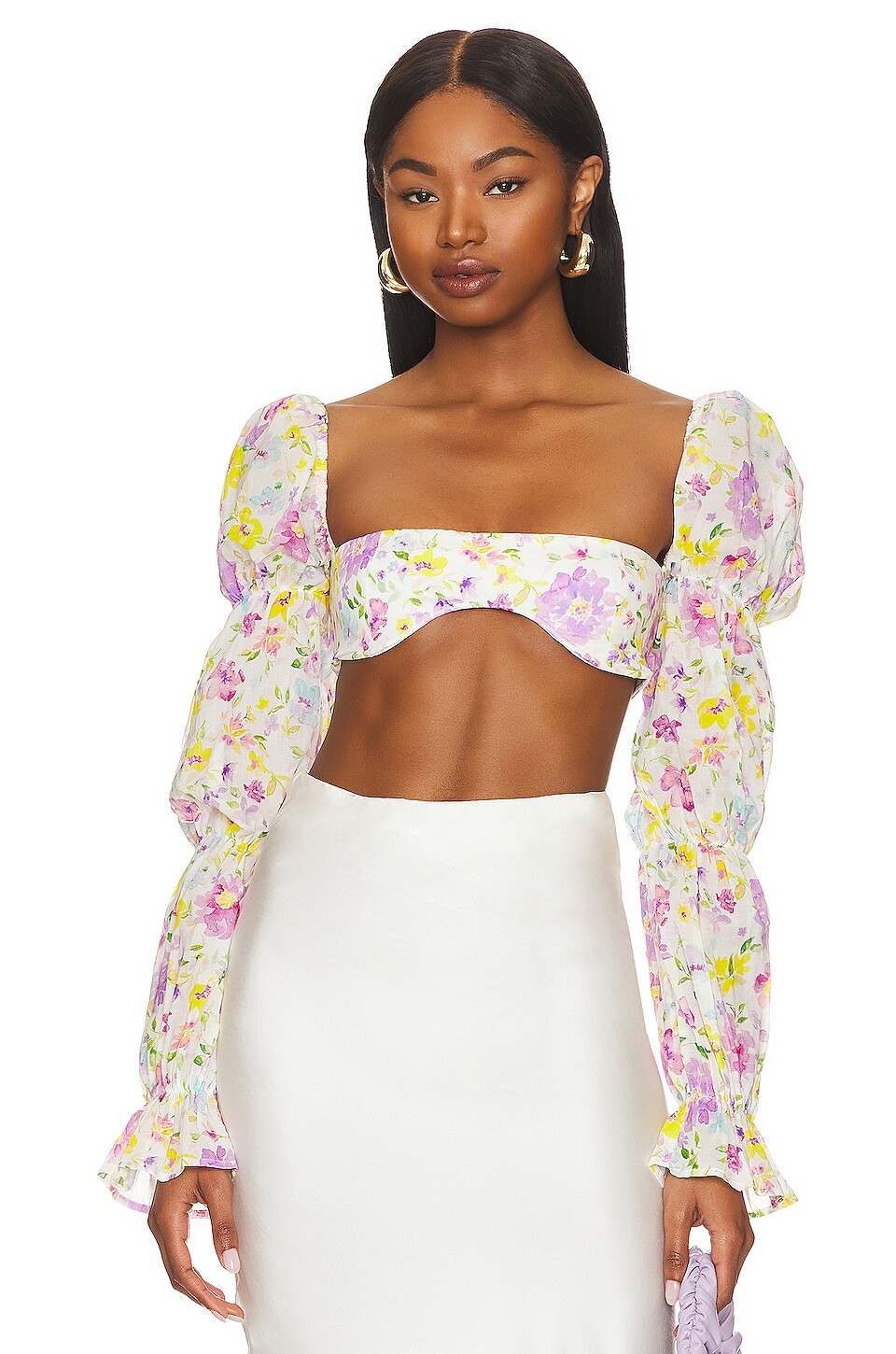 

Топ MAJORELLE Marcelle Crop, цвет Watercolor Multi