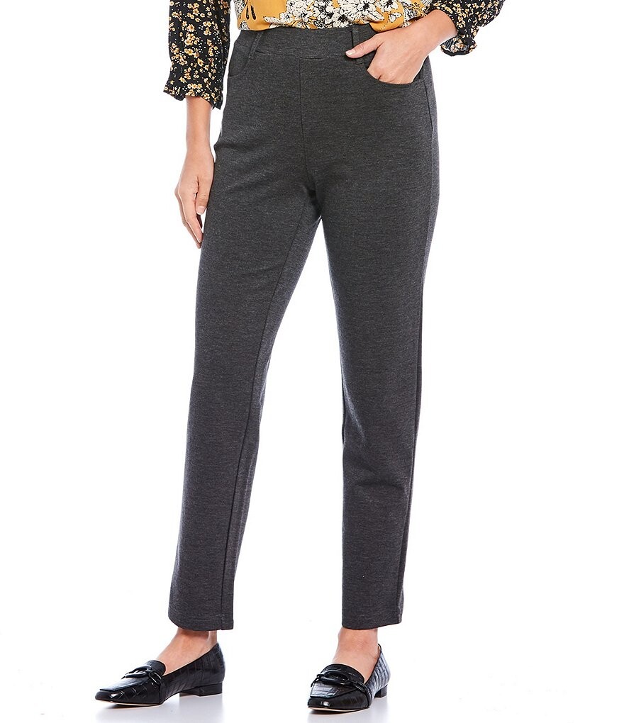 

Узкие брюки прямого кроя Intro Stella двойной вязки без застежек, серый