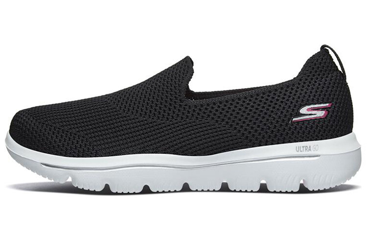Кроссовки Go Walk Evolution Ultra Slip-on женские с низким верхом, черные/белые Skechers