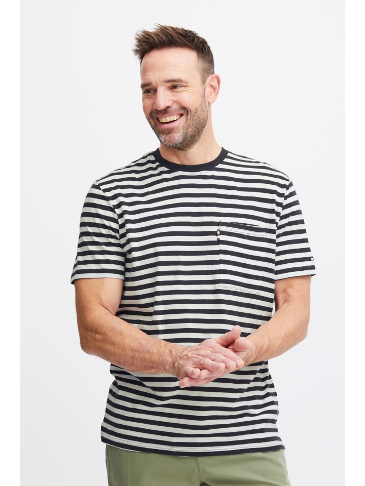 

Футболка FQTom SS из льняной смеси в полоску белого цвета FQ1924