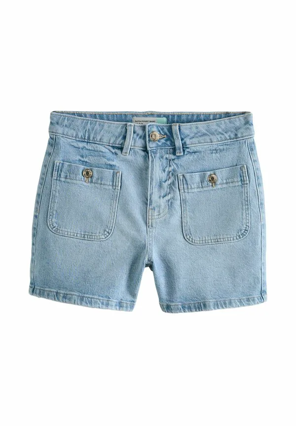 Джинсовые шорты-мини стандартного кроя с накладными карманами Next, Mid Blue Denim