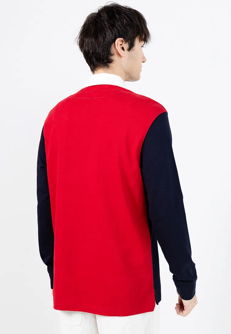 Футболка поло, свободный крой, цвет-блок, Th Mainline Tommy Hilfiger, темно-синий/мультиколор — фото 2