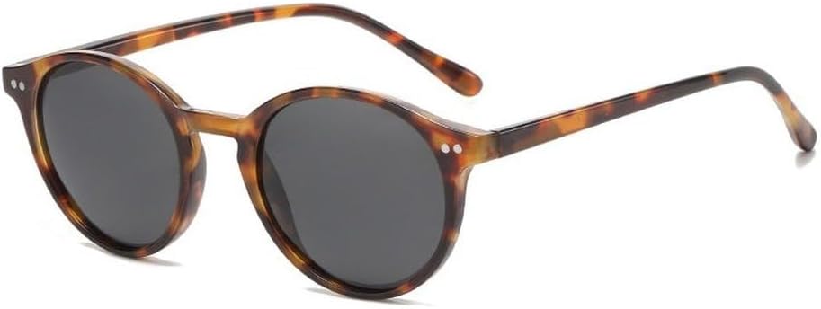 

Ретро круглые поляризованные солнцезащитные очки для мужчин и женщин в классической оправе с леопардовым принтом, модные черные очки для вождения, мужские и женские GHVWYX, C3