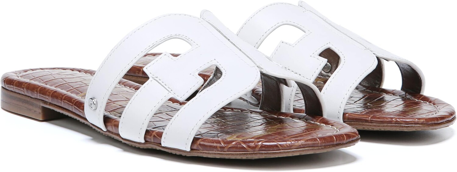 

Сандалии на плоской подошве Bay Sam Edelman, цвет Bright White Vaquero Saddle Leather