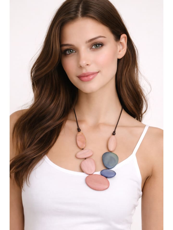 

Collezione alessandro Длинное ожерелье «Бениша» розового цвета