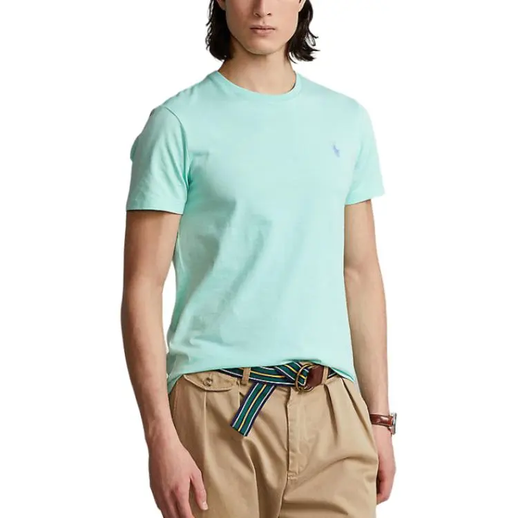 Поло с вышивкой пони Хлопковая футболка Polo Ralph Lauren, Светло-зеленый — фото 3