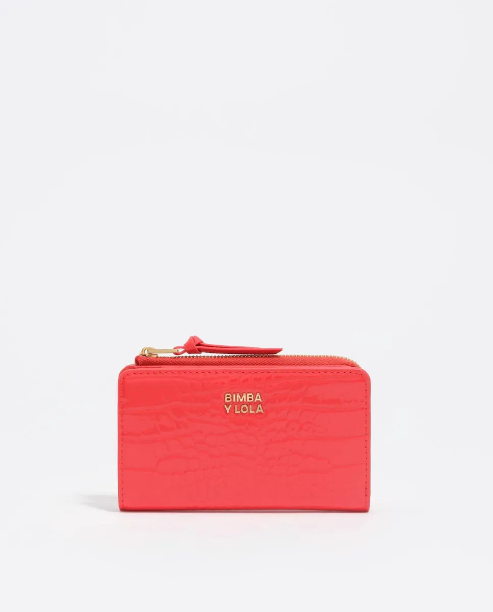 

Женский кошелек с блестящей коралловой текстурой Bimba y Lola, коралловый