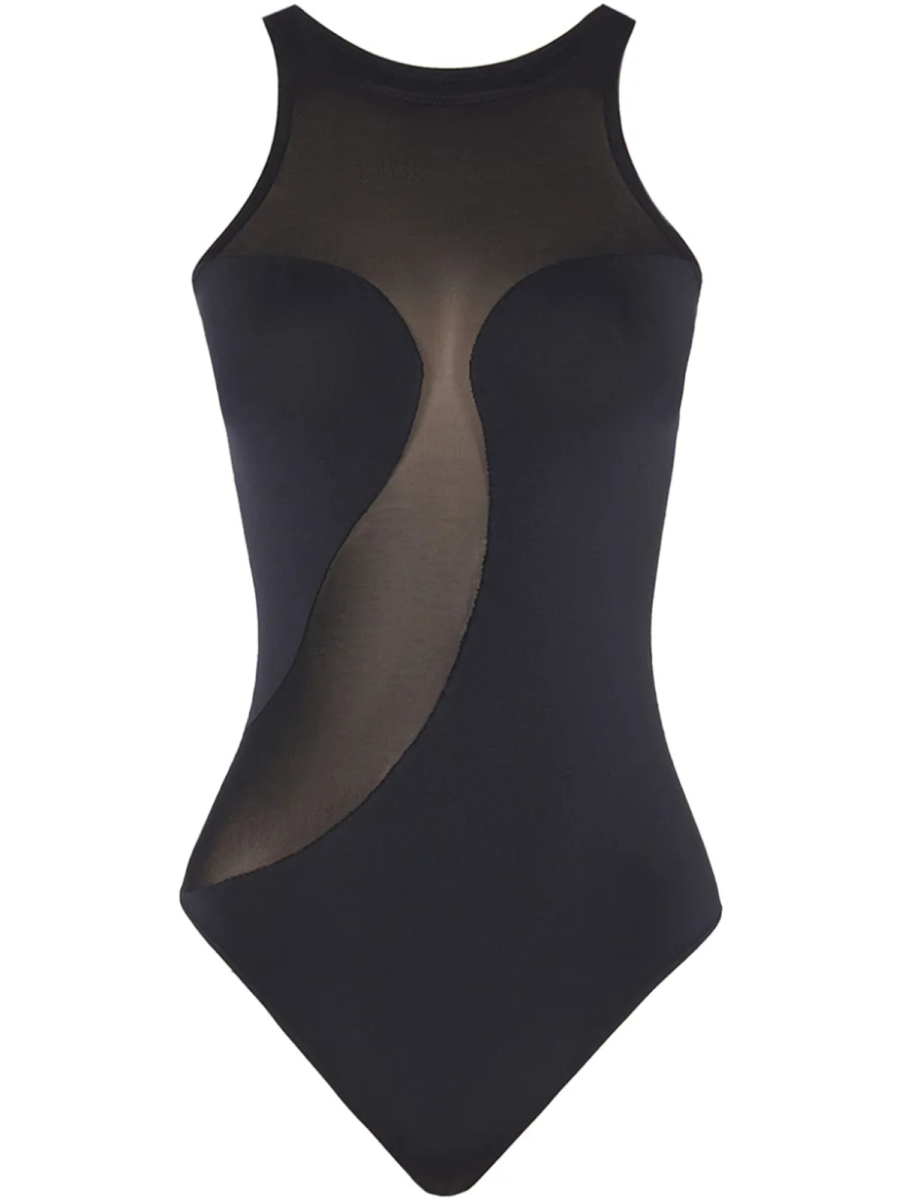 

Атласное боди Wolford, черный