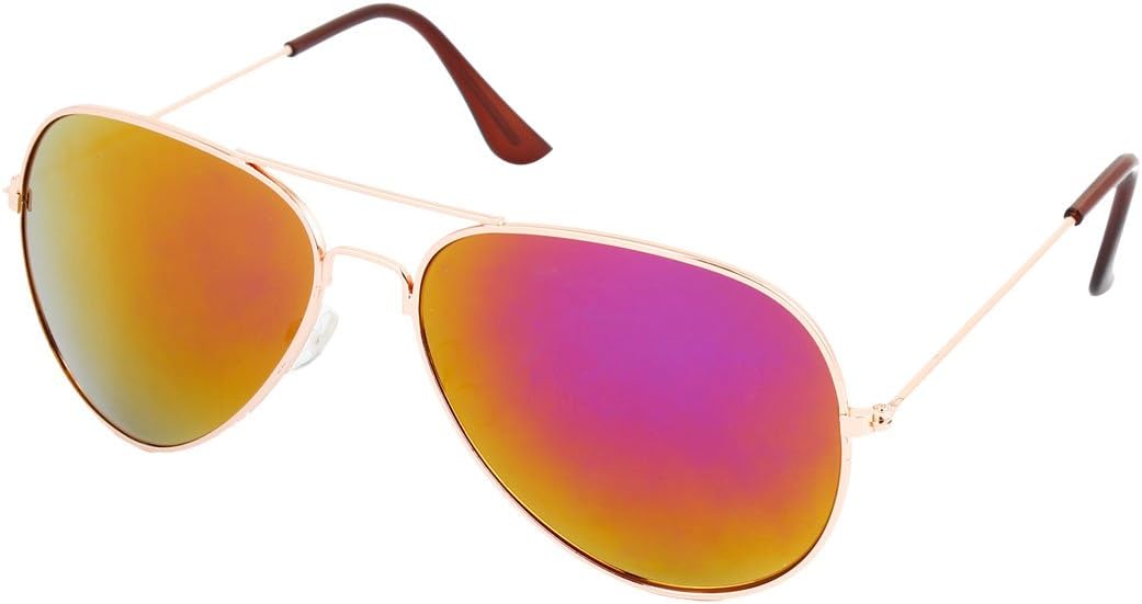 

Металлическая полноободковая оправа, двойная перемычка, оранжевые зеркальные линзы, повседневные солнцезащитные очки золотистого цвета для женщин (id: 196 333 826 00c a06) Ruilogod, Multiple Colors