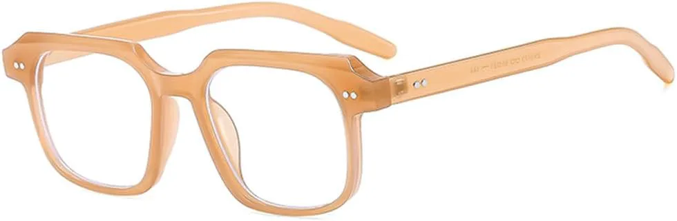 

Солнцезащитные очки LVTFCO в ретро-стиле с простой оправой, классические солнцезащитные очки с индивидуальным дизайном, женские солнцезащитные очки, Brown Clear