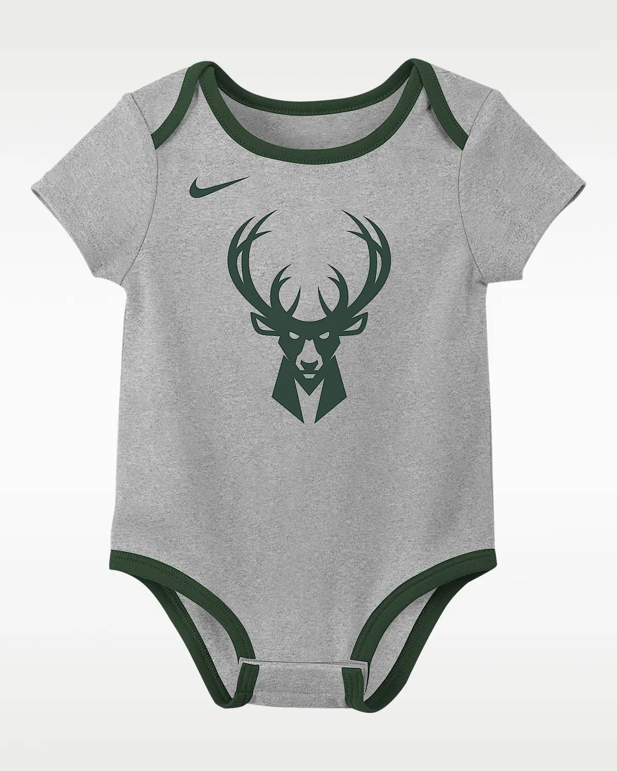 Детский набор боди Nike NBA Milwaukee Bucks (2 шт.), Green/Grey/Gold/Gold — фото 2